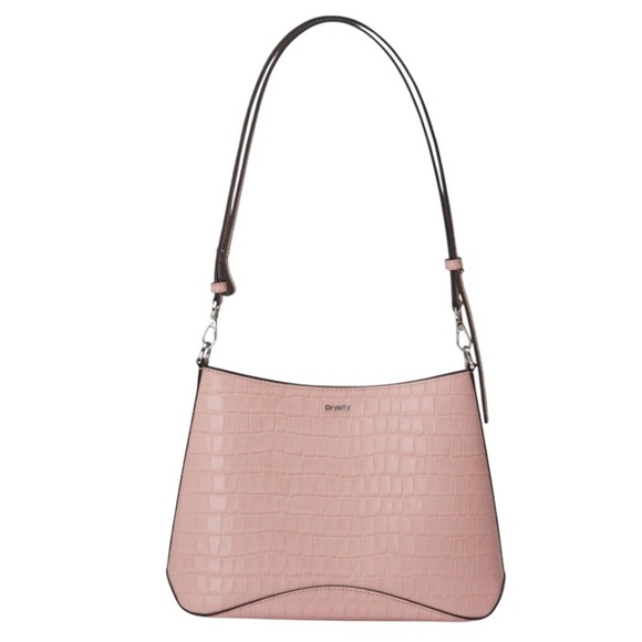 NWT Oryany Focus Mini Croc-Embossed Leather Crossbody Bag in Vintage Pink - Picture 1 of 16